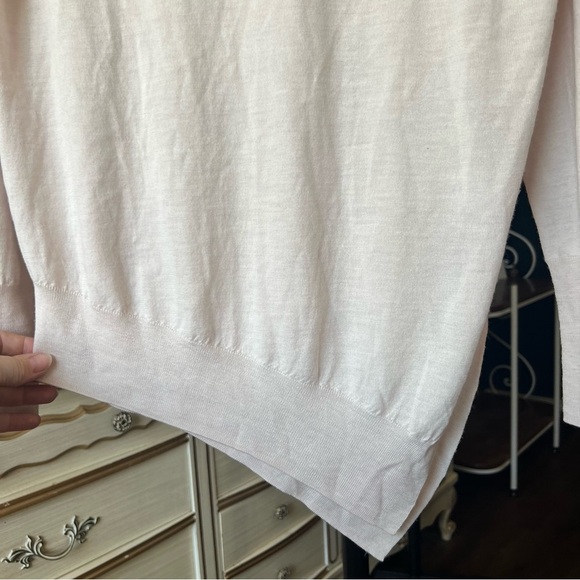Brochu Walker Pale Pink Merino Wool Sweater Long Sleeve Small - Picture 7 of 11